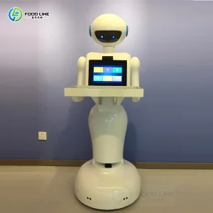 Smart Artificial Intelligence Humanoid Smart Road Mobile Autonomous Food Service Delivery Robot