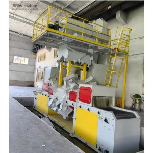 Qwd Desert-Proof Sandblasting with System 4× 180kg/Min for Saudi Steel Pipe Derusting