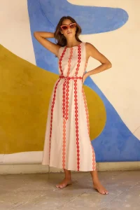 Vestido Longo Sem Mangas de Verão