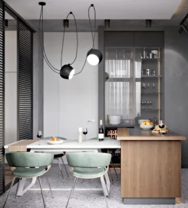 Cuisine Complete Kitchen Affordable Price Modern Glass Design Kitchen Cabinet Laminate Pantry Cupboard