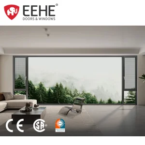 High Quality Aluminum Double Glazing Casement Windows Tempered Clear Glass Tilt Turn Window Open Style Horizontal Window