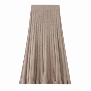 Vintage Casual Sweater Skirts Woolen