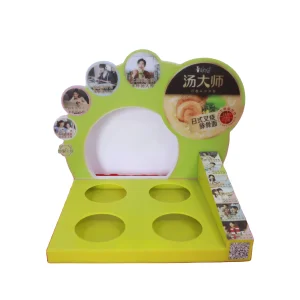 Custom Design Paper Cardboard Food Store Display Rack Desktop Retail Shop Holder