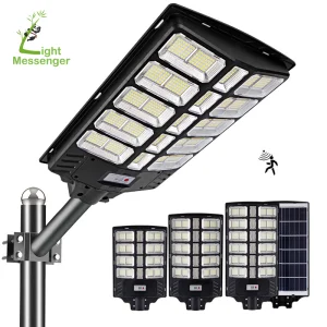 1000W 1200W 1500W Luzes Solares Externas para Estacionamento à Prova d'Água IP65 Lâmpada de Rua Solar com LED SMD