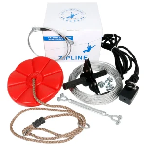 CTSC CE Certified Kids Zip Line Backyard Adventure Toy Hand Guard Brake Comfortable Seat for Boys Girls Sports Safety Product