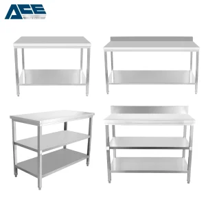 Commercial Kitchen Stainless Steel Work Table Multi-Models Food Prep Bench