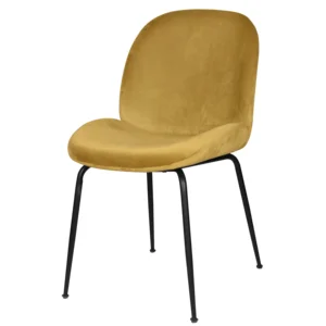 Modern Dining Room Furniture Velvet Fabric Dining Chair for Hotel or Restaurant Arm Less