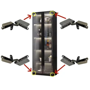Italy Hidden Hydraulic 3D Adjustable Invisible Glass Cabinet Door Hinge