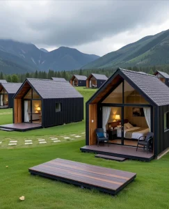 Prefabricated Pointed Roof Container House