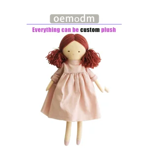 Customised Plush Toy Manufacturer Rag Doll Kawaii Custom Cute Plush Stuffed Princess Doll for Girl