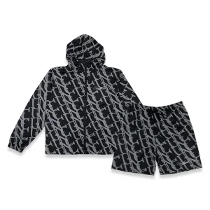 Men's Customizable Security Zip up Windbreaker Hoodie Jacket Lightweight Waterproof Durable Security Outdoor Use