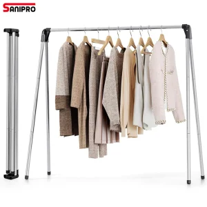 Sanipro Stainless Steel Foldable Laundry Hanger Dryer Indoor Outdoor Free-Standing Large Capacity Portable Clothes Drying Rack