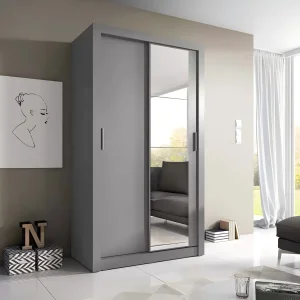 Wholesale Home Furniture Clothes Storage Cabinet Bedroom Wooden Mirror Door Wardrobe