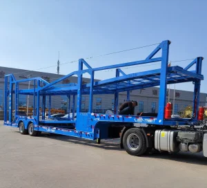 Car Transport/Hauler Semi-Trailer Car Carrier/Delivery Double Deck Trailer Canton Fair Truck Exhibition