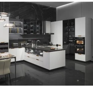 American Classic Gray Solid Wood Fitted Kitchens Cabinet Set Modern Rta Shaker Style Grey Wooden Kitchen Cabinets Design
