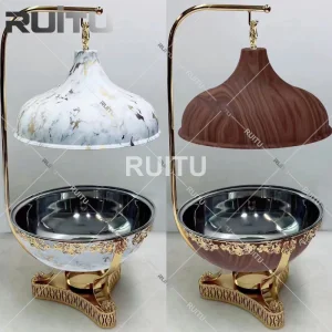 White Pattern Catering Buffet Set up Equipment Hook Hanging Hinged Lid