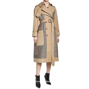 Women Long Rain Trench Coat