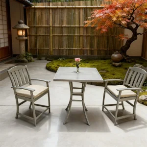 Modern Furniture Outdoor Backyard/Patio Garden Slate Grey 2-Piece