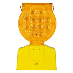 Road Barricade Blinking Flashing Beacon Traffic Sign Light Warning Safety Amber LED Solar Warning Light