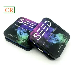 OEM 3 Inches Square Child Resistant Tin for Edibles
