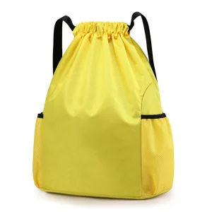 Bolsa deportiva impermeable y portátil, mochila de cinturón grueso para montar, bolsa de gimnasio con cordón para zapatos