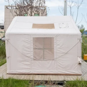 Family Air Beam Inflatable Tent with Windows for Urban Rooftop Camping