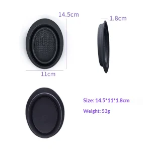 Silicone Cleaning Pad for Makeup Tools Multifunctional Makeup Brush Cleaner Foldable Cleaning Mat Face Mask Bowl for Home Use