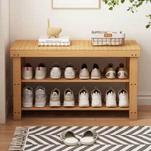 Stylish Modern Shoe Rack and Bench Combo