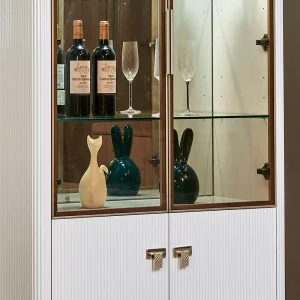 High Quality Storage Kitchen Cupboard Sideboard Furniture Living Room Wooden Display Wine Cabinet