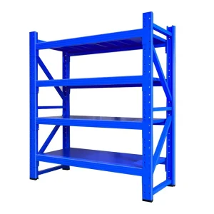 Adjustable 4 Layer Steel Warehouse Shelves Pallet Racking Corrosion Protected Space-Optimized Shelving System 200-500kg Capacity