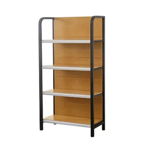 Guichang Supermarket Shelf White Gray Custom Wood Grain Color Square Upright Load-bearing Stronger