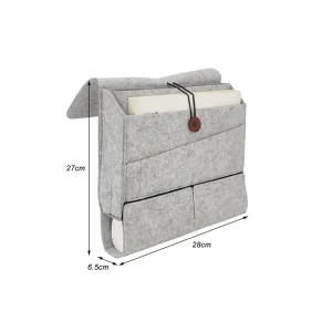 Austria ODM Grey Suspensible and Foldable Bedside Felt Storage Bag
