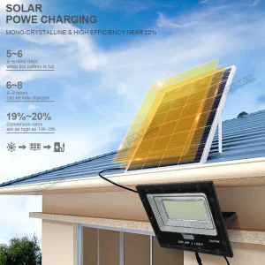 Alltop Adjustable Angle Solar-Powered LED Flood Lights for Stadiums