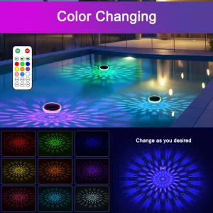 Pool Decoration Lights Led RGBW Submersible Floating Solar