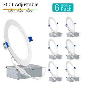 Us Warehouse Ultra Thin Dimmable and Changeable 5CCT LED Recessed Pot Lights