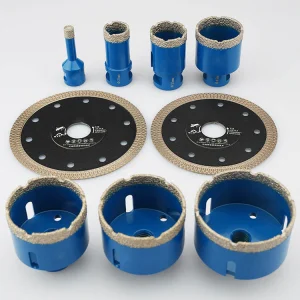 9pcs M14 Vacuum Brazed Diamond Core Drill Bits Set Porcelain Tile Diamond Hole Saw Kit For Ceramic Granite Marble Drilling