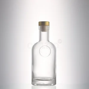 China Small round 375 ml clear liquor glass gin bottle  Manufacturers, Supplier