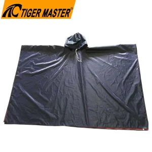 Waterproof Adults Climbing Poncho PVC Coated Oxford Cloth PVC Rain Cape