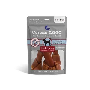 Rawhide Free Medium Bone with Beef 11oz (312g) Pouch Dog Treats