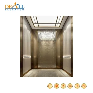 1.0-8.0m/S Automatical Opening Door Deao Solid Wooden Case Hospital Elevator