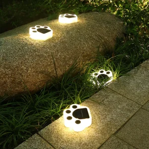 Lámpara de suelo LED solar pata de oso