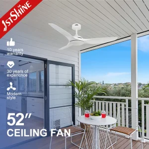 1stshine Ceiling Fan Home 52 Inches Plastic Blades White Color Smart Remote Control DC Ceiling Fan