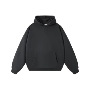 350GSM Fleece Lined Hoodie Warm Thermal Heavyweight Oversized Drop Shoulder Unisex Custom Logo Blank Hoodie Wholesale