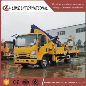 Japanese Brand Truck Mounted Aerial Work Platform Truck Telescopic Boom Bucket Truck 30m 32m 34m Working Height for Sales