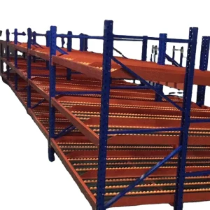 Guichang Heavy-duty Customizable Warehousing Fluent Strip Shelf Sliding Roller Shelf First-in First-out Fluent Shelf