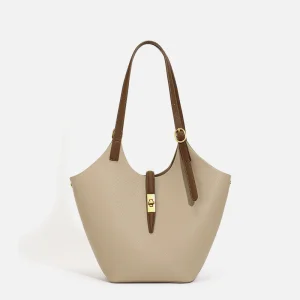 Elegante bolso de mano en dos tonos