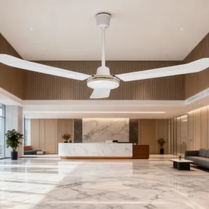Industrial Commercial 56 Inch Ceiling Fan Metal Blade Outdoor Hotel Electric Wind Energy Efficient Quiet Durable BLDC Motor