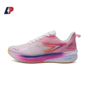 China Trendy Lightweight Carbon Plate Sole Running Shoes, Mesh Upper Comfortable and Breathable Manufacturers, Factories