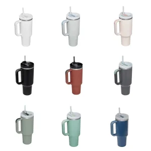 Wholesale Large Capacity 40oz Stainless Steel Insulated Vacuum Flask Auto Mug Travel Mug with Grip