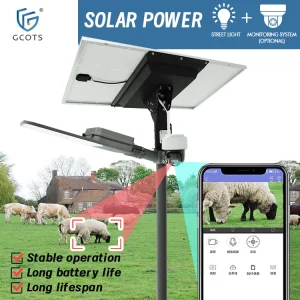 Solar Street Lights Outdoor Waterproof With Solar Camera 4G Sim Card Solar Light For Farms, Estates, Villas Outdoor Monitoring